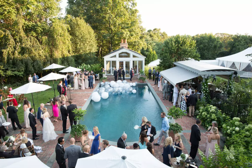 Wilton, Connecticut wedding pool party venue