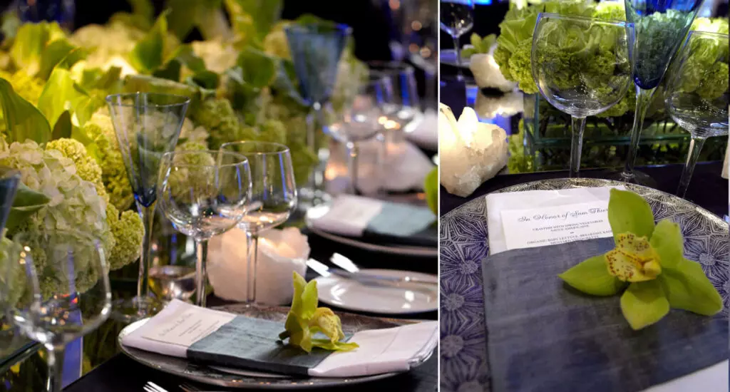 corporate event table setting