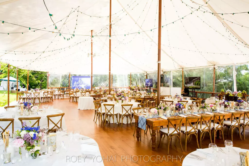 beautiful event tent and decoration for bat mitzvah