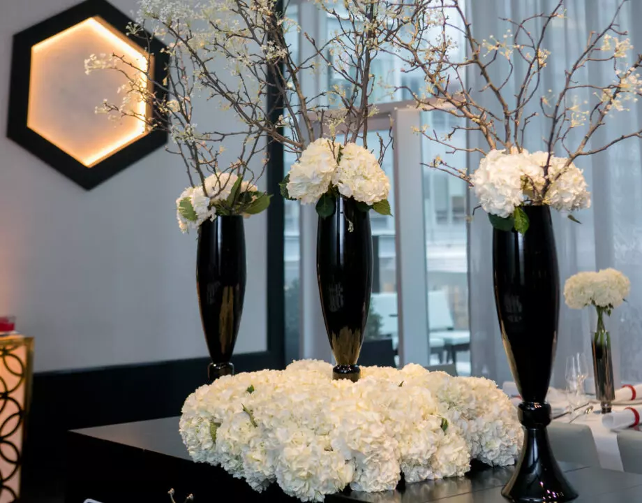 book launch event, floral and lighting in New York